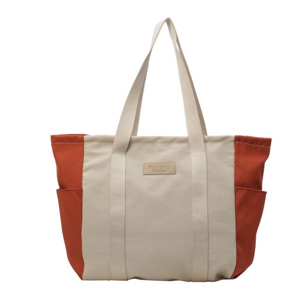 Two colors nylon tote bag handbag shopping bag shoulder bag bucket bag - 图片 5
