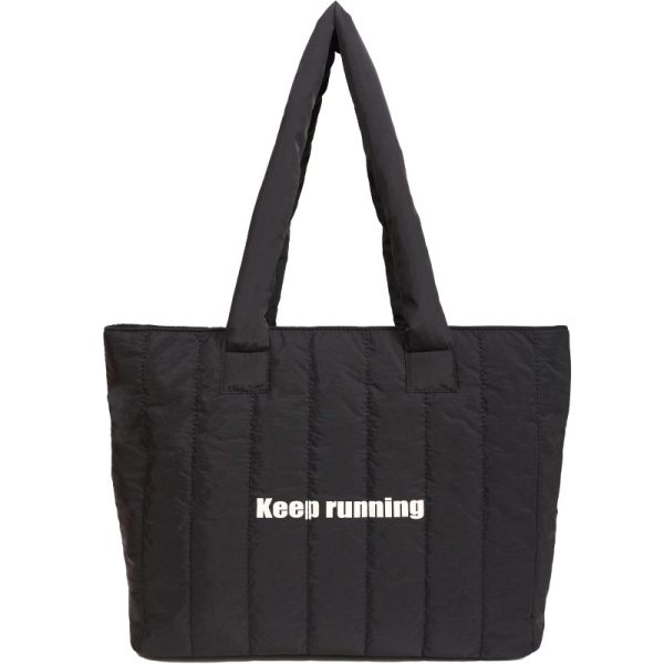 large capacity tote bag Printing logo shopping bag winter embroidery handbag shoulder bag - 图片 6
