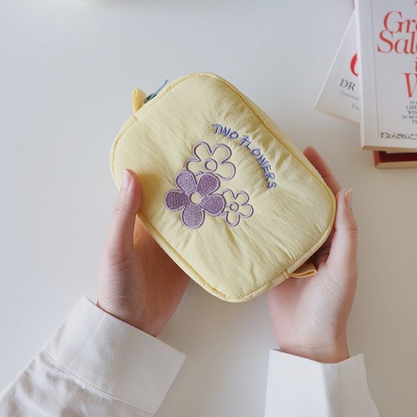 Colorful cosmetic bag embroidery makeup bag highquality girl pouch - 图片 4