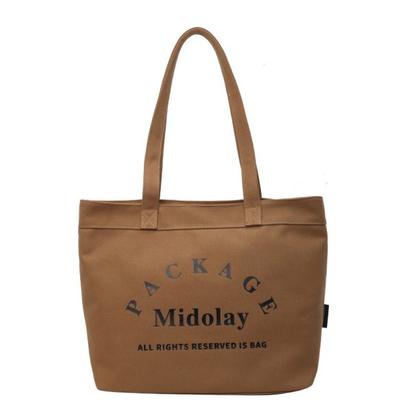 Canvas tote bag lady handbag shopping bag shoulder bag bucket bag - 图片 2