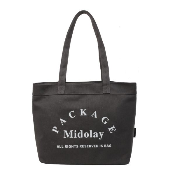 Canvas tote bag lady handbag shopping bag shoulder bag bucket bag - 图片 3