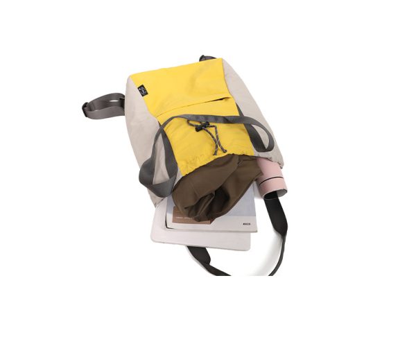 Nylon double colors school bag solid backpack bookbag travel bag - 图片 11