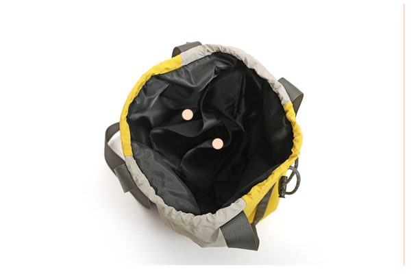 Nylon double colors school bag solid backpack bookbag travel bag - 图片 12